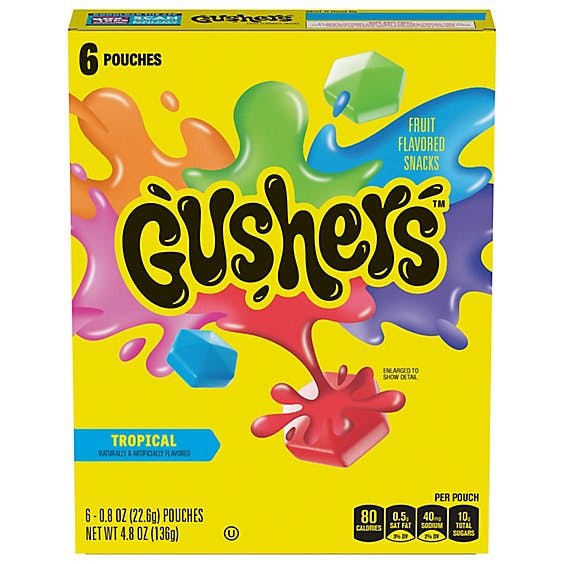 Fruit Gushers Fruit Flavored Snacks Tropical Flavors