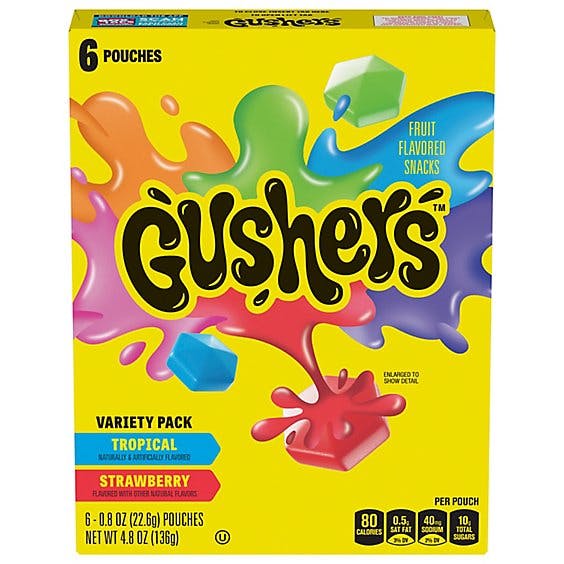 Fruit Gushers Flavored Snacks Strawberry Splash & Tropical