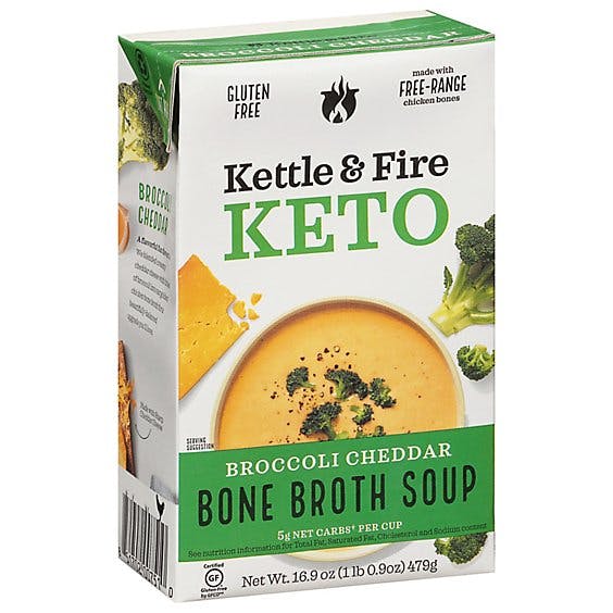 Is it Egg Free? Kettle & Fire Broccoli Cheddar Bone Broth Soup