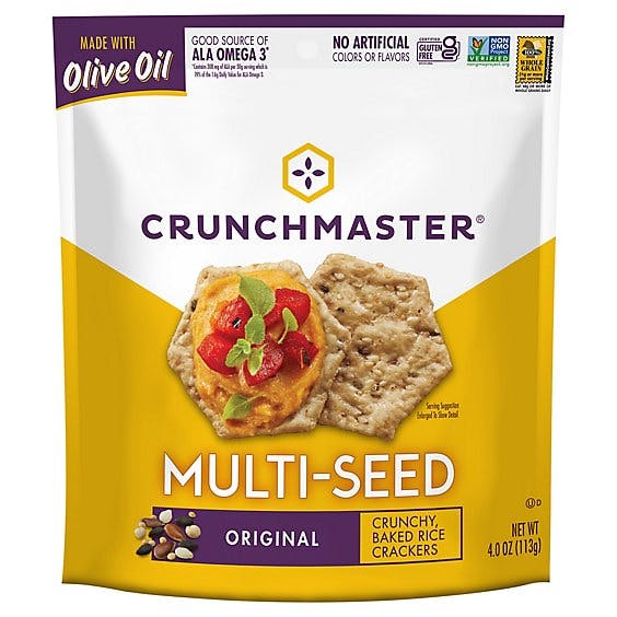 Is it Vegetarian? Crunchmaster Original Multi-seed Crunchy Baked Rice Crackers