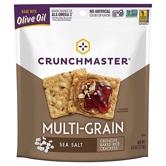 Is it Pescatarian? Crunchmaster Multi-grain Baked Rice Crackers Sea Salt