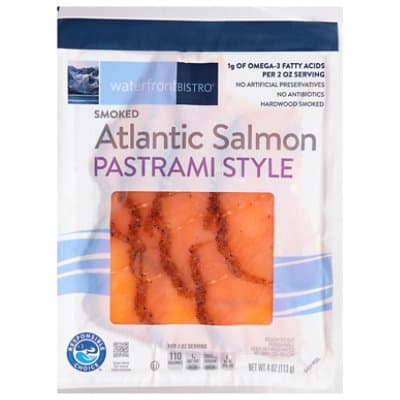 Waterfront Bistro Salmon Atlantic Pastrami Style Smoked Cold