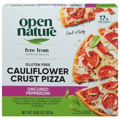 Open Nature Cauliflower Crust Uncured Pepperoni Gluten Free  Pizza