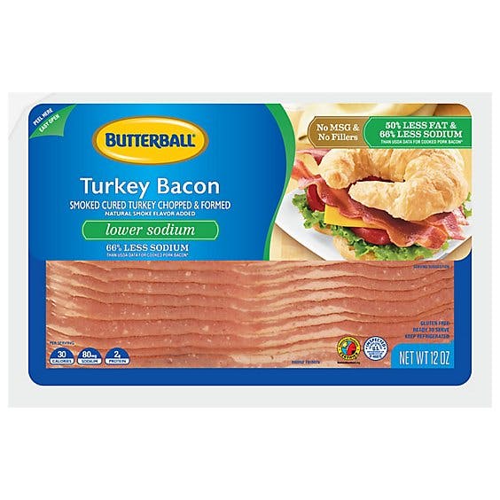 Butterball Lower Sodium Turkey Bacon