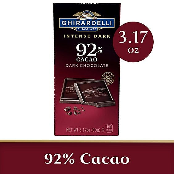 Is it Low FODMAP? Ghirardelli Intense Dark 92% Cacao Chocolate Bar