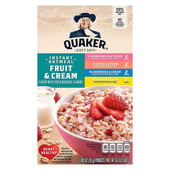 Is it Vegetarian? Quaker Fruit And Cream Instant Oatmeal Breakfast Variety