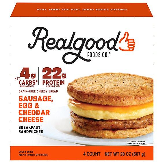 Is it Shellfish Free? Real Good Foods Sausage, Egg & Cheese Breakfast Sandwiches, 4 - Sandwiches