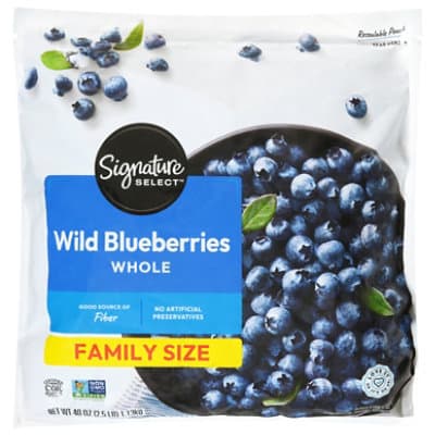 Signature Select Blueberries Wild Whole Family Size