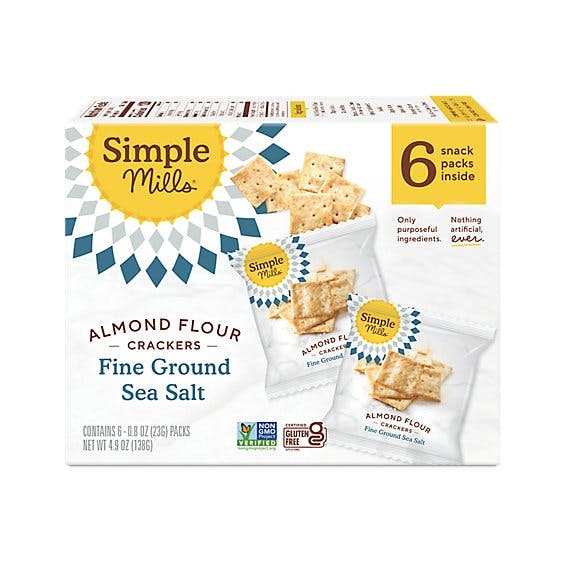 Is it Peanut Free? Simple Mills Fine Ground Sea Salt Almond Flour Crackers Snack