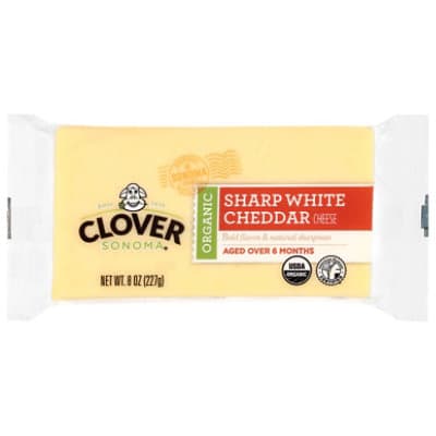 Clover Cheese, Organic, Sharp Cheddar