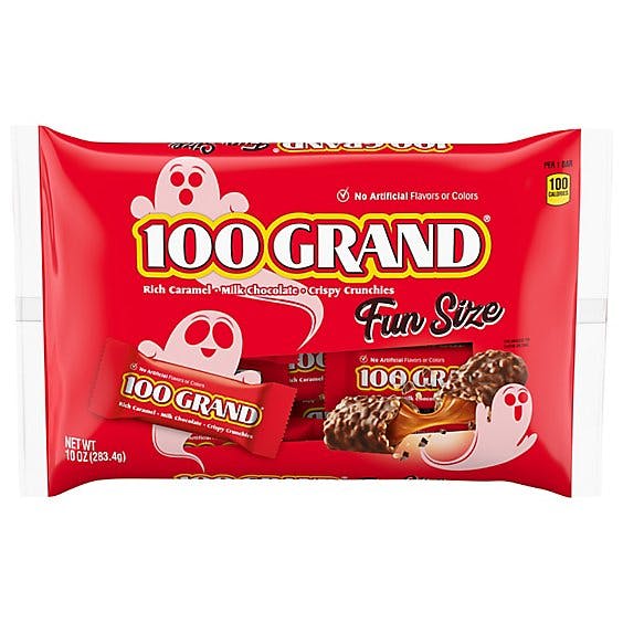 100 Grand Milk Chocolate Chewy Caramel & Crispy Crunchies Fun Size