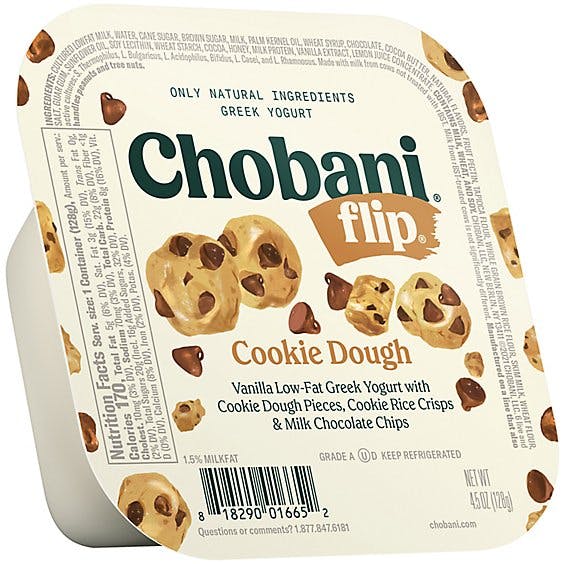 Is it Low FODMAP? Chobani Flip Greek Yogurt Cookie Dough