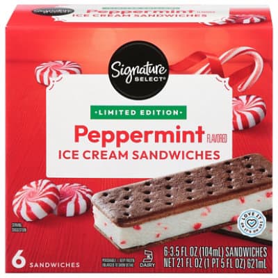 Signature Select Ice Cream Sandwich Peppermint