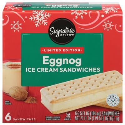 Signature Select Ice Cream Sandwich Eggnog