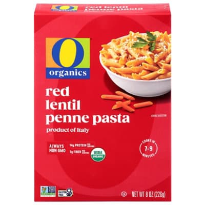 O Organic Pasta Penne Red Lentil