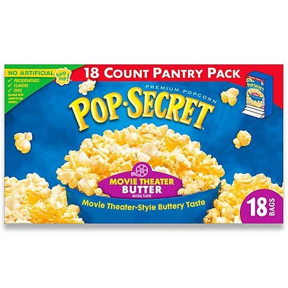 Is it Vegetarian? Pop-secret Popcorn Microwave Movie Theater Butter Pantry Pack