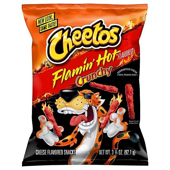 Is it Vegan? Cheetos Crunchy Flamin' Hot Cheese Flavored Snacks