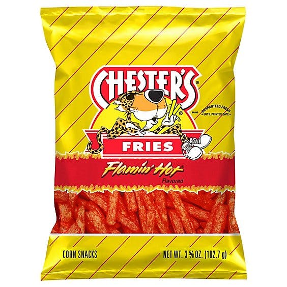 Is it Vegan? Chester's Fries Corn Snacks Flamin' Hot Flavored
