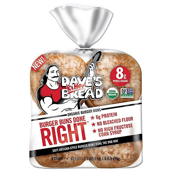 Is it Dairy Free? Dave's Killer Bread Organic Burger Buns Done Right Buns