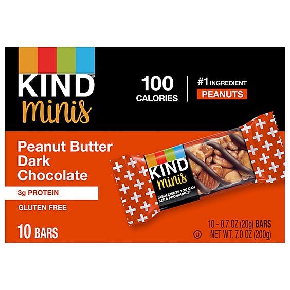 Is it Low FODMAP? Kind Minis Peanut Butter Dark Chocolate Bars