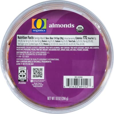 Organic Almonds Prepackaged