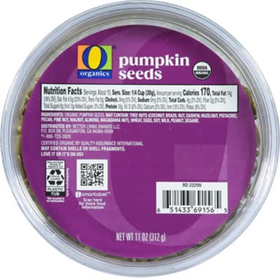 Organic Pumpkin Seeds Prepackaged