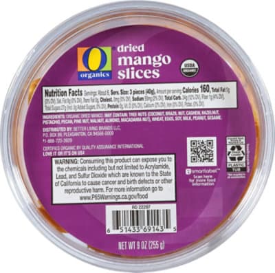 Organic Mango Slices Prepackaged
