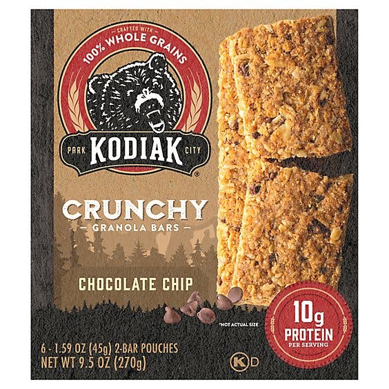 Is it Pescatarian? Kodiak Cakes Granola Bars Crunchy Chocoalate Chip