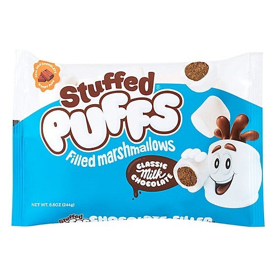 Is it Vegetarian? Stuffed Puffs Vanilla Marshmallow Milk Chocolate Center