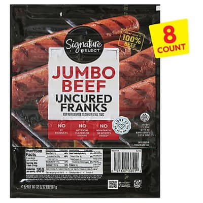 Signature Select Franks Uncured Beef Jumbo