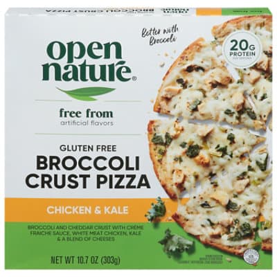 Open Nature Pizza Broccoli Crust Chicken Kale