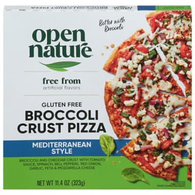 Open Nature Pizza Broccoli Crust Mediterranean