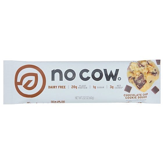 Is it Lactose Free? No Cow Chocolate Chip Cookie Dough Protein Bar
