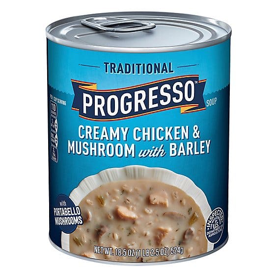 Progresso Traditional Creamy Chicken & Mushroom With Barley Soup