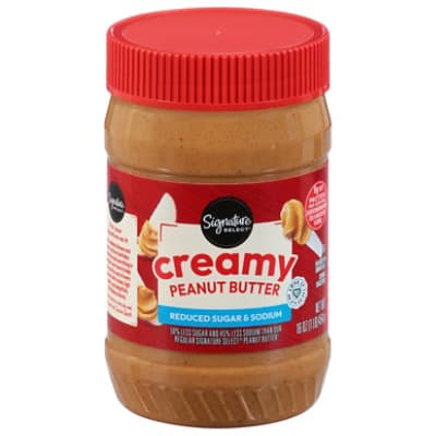 Signature Select Peanut Spread Creamy Reduced Sugar & Sodium