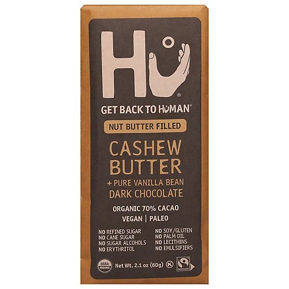 Is it Low FODMAP? Hu Cashew Butter Vanilla Bean Dark Chocolate Bar