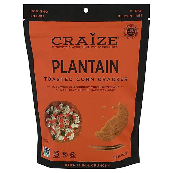 Is it Corn Free? Craize Toasted Corn Crackers, Plantain