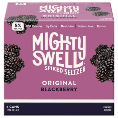 Mighty Swell Blackberry Spiked Seltzer 6Pkcn In Cans