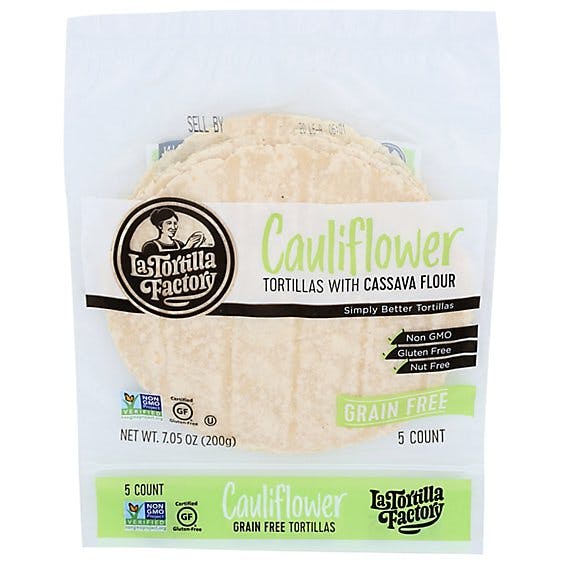 Is it Fish Free? La Tortilla Factory Cauliflower Tortillas With Cassava Flour