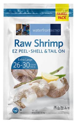 Waterfront Bistro Shrimp Raw 26- Easy Peel Tail-On