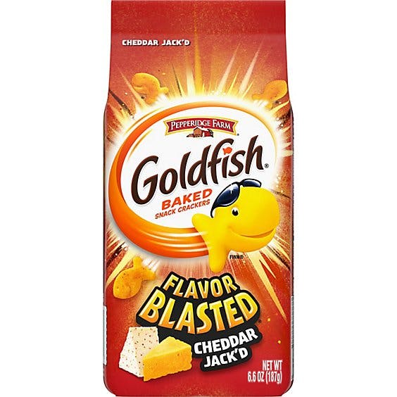 Is it Peanut Free? Goldfish Flavor Blasted Cheddar Jack'd Crackers, Snack Crackers