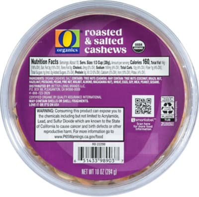 Cashews Roasted Salted Organic