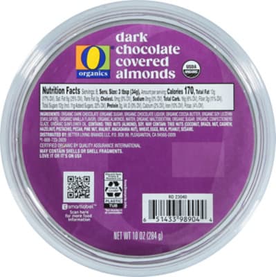 Almonds, Organic, Dark Chocolate