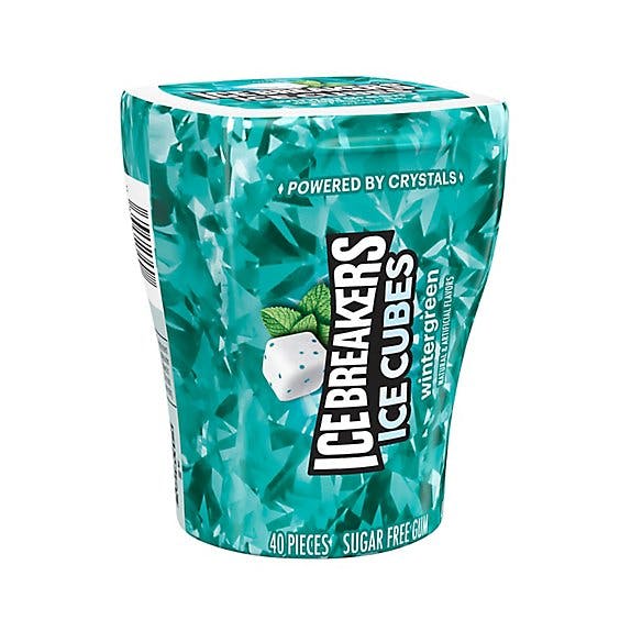 Ice Breakers Ice Cubes Wintergreen Flavored Sugar Free Chewing Gum
