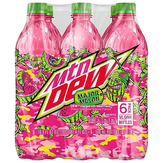 Is it Peanut Free? Mtn Dew Major Melon Dew Charged With Watermelon Flavor Oz Bottles