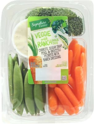 Signature Select/Farms Snack Tray Veggie With Ranch
