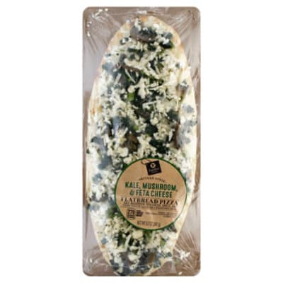 Signature Cafe Kale Mushroom & Feta Artisan Flatbread Pizza
