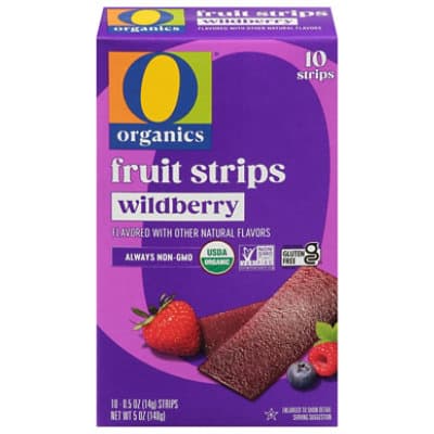 O Organic Fruit Strips Wild Berry