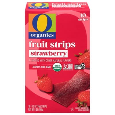 O Organic Fruit Strips Strawberry