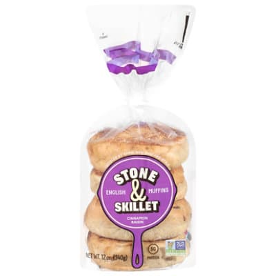 Stone & Skillet New England Style Cinnamon Raisin English Muffin